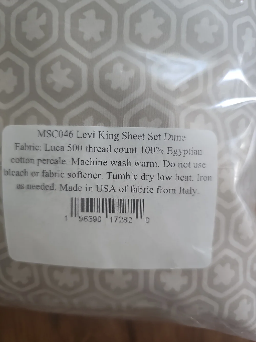 Matouk Schumacher King Sheet 4 PC Set Levi 500 TC Luca Cotton Dune Italy, NWT